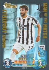 2021-22 Topps Match Attax Heritage Manuel Locatelli Man of the Match #MOTM 21